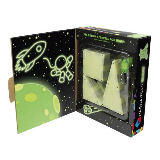 Ein origineller magnetischer Bausatz, der im Dunkeln leuchtet.