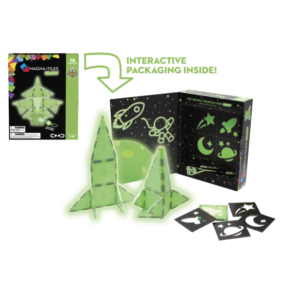 Ein origineller magnetischer Bausatz, der im Dunkeln leuchtet.