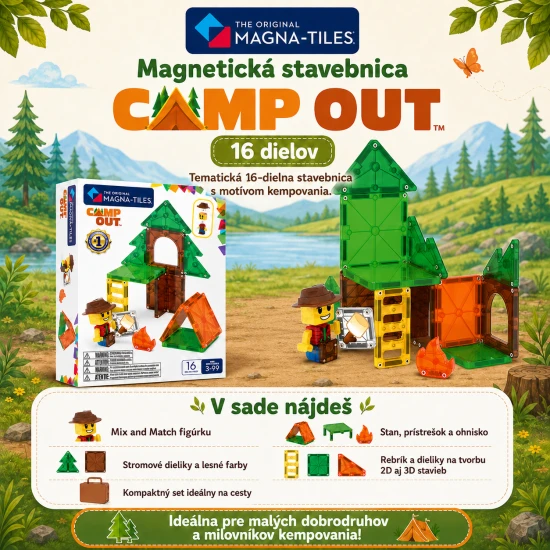 Magnetische Bausteine Camp Out 16 Teile