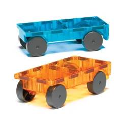 Magnetischer Bausatz Cars 2 Teile Blau/Orange