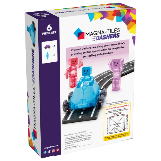 Machen Sie sich bereit für das Rennen mit dem magnetischen Bausatz „Dashers“.