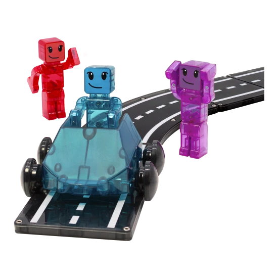 Machen Sie sich bereit für das Rennen mit dem magnetischen Bausatz „Dashers“.
