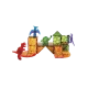 Magnetisches Dino-Bauset mit Dinosauriern und bunten Teilen.