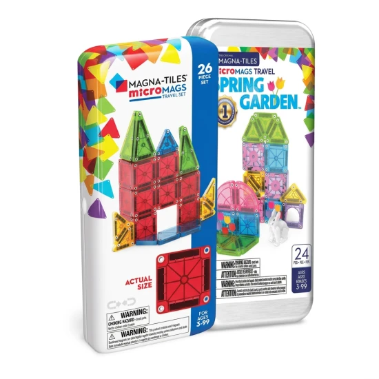 MAGNA-TILES microMAGS Spring Garden und Travel Set