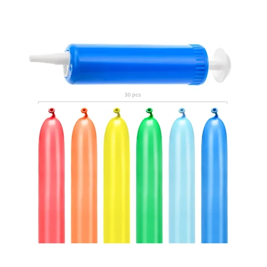 Modellierballons, bunt, 30 Stück für Kinder, die an kreativen und lustigen Aktivitäten interessiert sind.