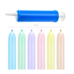 Modellierballons Pastell 30 Stk