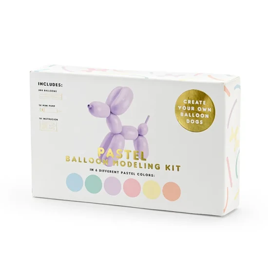 Modellierballons Pastell 30 Stück für Kinder, die an kreativen und lustigen Aktivitäten interessiert sind.