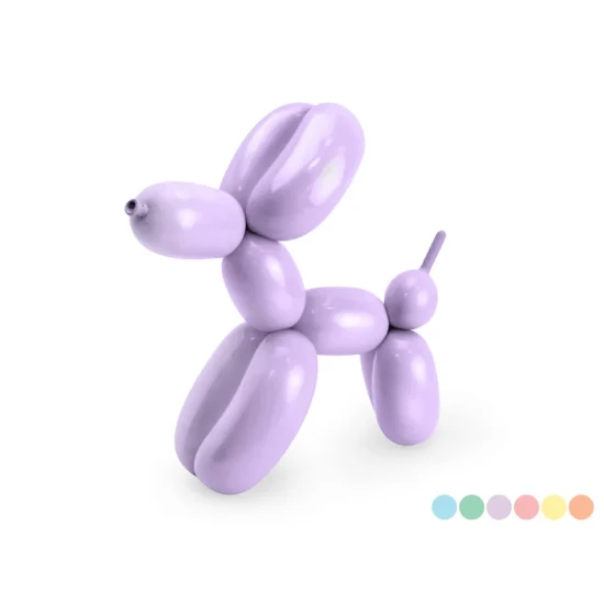 Modellierballons Pastell 30 Stück für Kinder, die an kreativen und lustigen Aktivitäten interessiert sind.