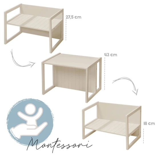 Kinder-Bank im Landhausstil Beige