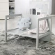 Kinder-Bank im Landhausstil Grau