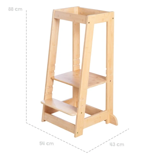 Montessori Lernturm aus Bambusholz Montessori Lernturm aus Bambusholz