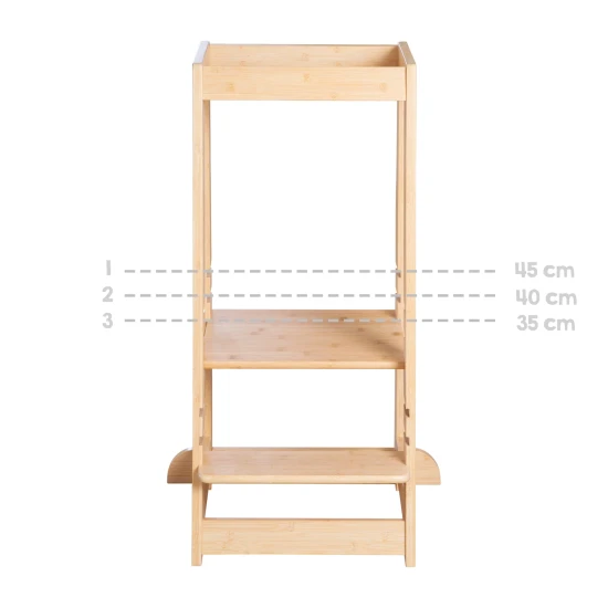 Montessori Lernturm aus Bambusholz Montessori Lernturm aus Bambusholz