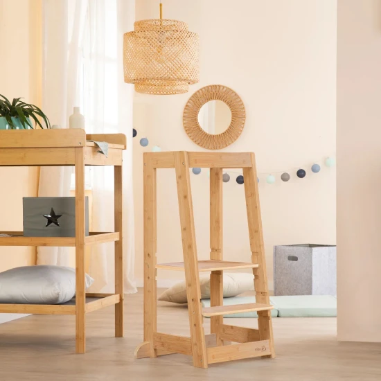 Montessori Lernturm aus Bambusholz Montessori Lernturm aus Bambusholz