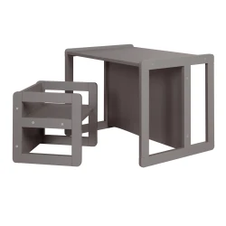 Kinder-Sitzmöbel-Set 3in1 Anthrazit
