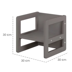 Kinder-Sitzmöbel-Set 3in1 Anthrazit