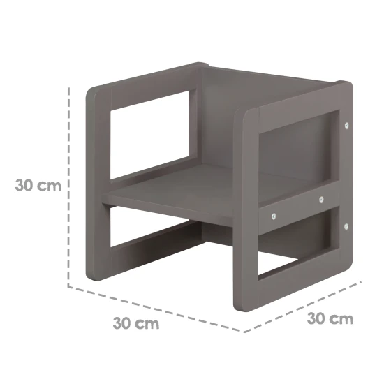 Kinder-Sitzmöbel-Set 3in1 Anthrazit