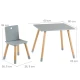 Kindermöbel 2 Stühle und Tisch Grau