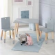 Kindermöbel 2 Stühle und Tisch Grau