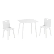 Kindermöbel 2 Stühle und Tisch Weiß