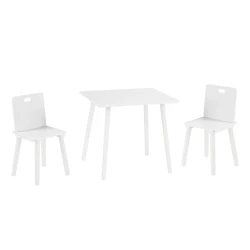 Kindermöbel 2 Stühle und Tisch Weiß