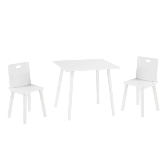 Kindermöbel 2 Stühle und Tisch Weiß