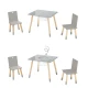 Kindersitzset mit Aufbewahrungsnetz Grau