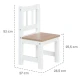 Dreiteiliges Kindersitzset Woody Weiß/natur