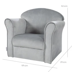 Kinderstuhl Lil Sofa mit Armlehnen Grau