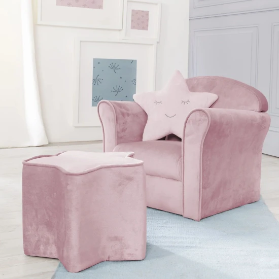 Kinderstuhl Lil Sofa mit Armlehnen Rosa