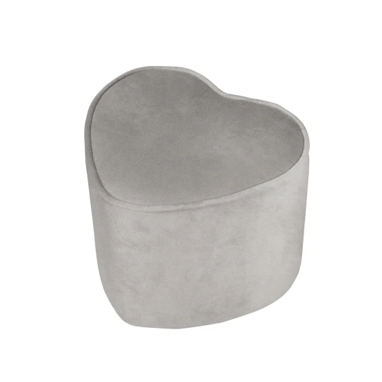 Kinder-Hocker Lil Sofa in Herzform Grau