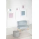 Kinder-Hocker Lil Sofa in Herzform Grau