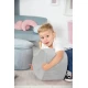 Kinder-Hocker Lil Sofa in Herzform Grau