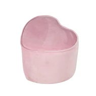 Kinderhocker Lil Sofa in Herzform Rosa