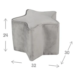 Kinderhocker in Sternform Grau