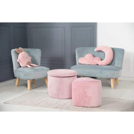 Kinderhocker mit Stauraum Lil Sofa Rosa