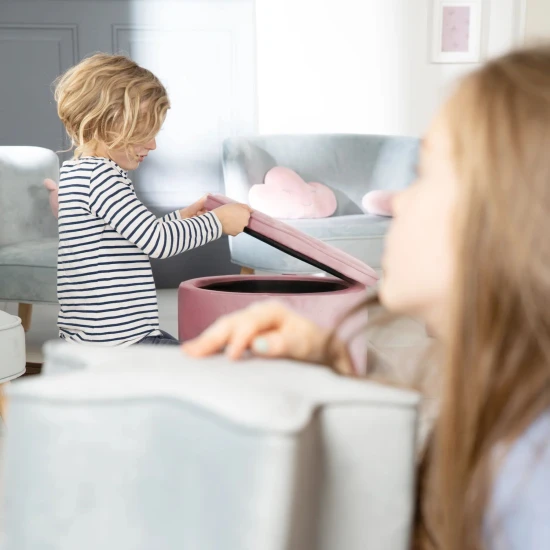 Kinderhocker mit Stauraum Lil Sofa Rosa