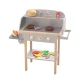 Holz-Kindergrill BBQ mit Zubehör Grau/natur Holz-Kindergrill BBQ mit Zubehör Grau/natur