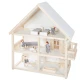 Puppenhaus mit Möbeln Weiß/Natur