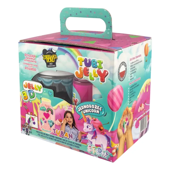 Tubi Jelly Kreativset mit Aquarium XL Einhorn zum Gestalten von 3D Figuren