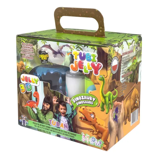 Tubi Jelly Kreativset mit Aquarium XL Dinosaurier zum Gestalten von 3D Figuren