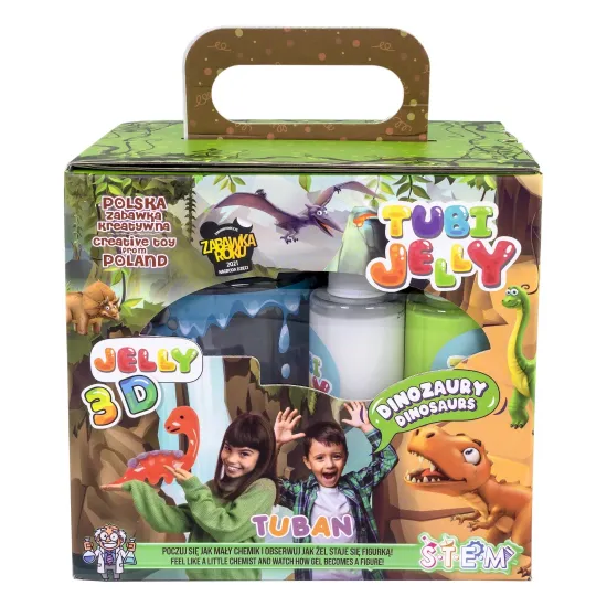 Tubi Jelly Kreativset mit Aquarium XL Dinosaurier zum Gestalten von 3D Figuren