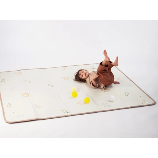 Schaum-Spielmatte mit Bällen Brown Beige – Taf Toys 13505TAF