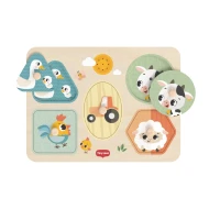 Bauern-Spaßtag-Holzpuzzle mit Geräuschen