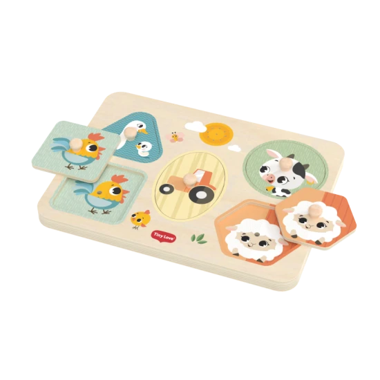Bauern-Spaßtag-Holzpuzzle mit Geräuschen