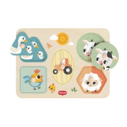 Bauern-Spaßtag-Holzpuzzle mit Geräuschen