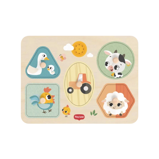 Bauern-Spaßtag-Holzpuzzle mit Geräuschen