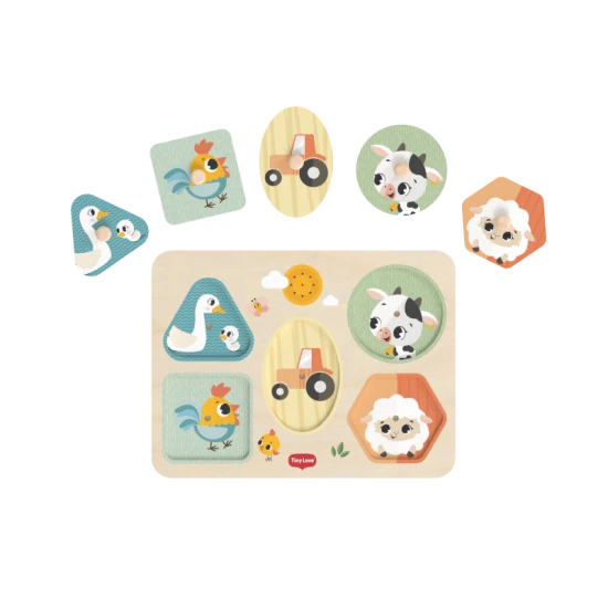 Bauern-Spaßtag-Holzpuzzle mit Geräuschen