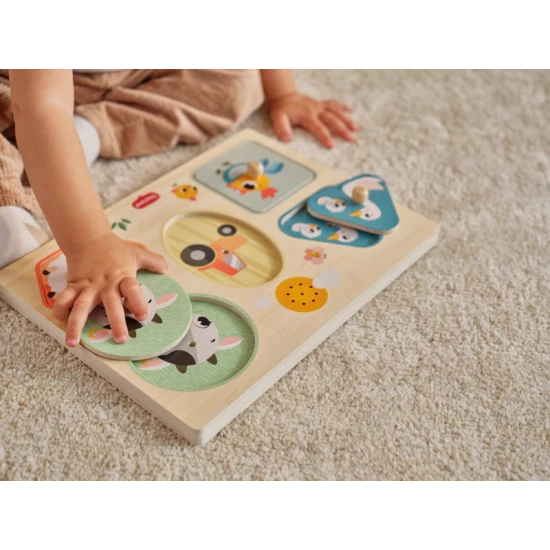 Bauern-Spaßtag-Holzpuzzle mit Geräuschen