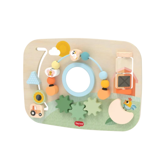 Bauernhof-Aktivitätstheke aus Holz