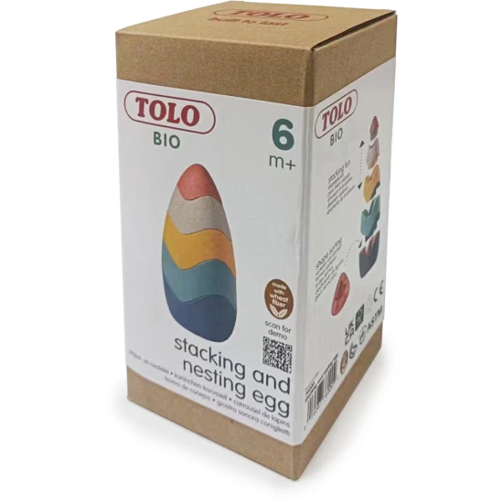 Eierstapelturm, ein didaktisches Spielzeug zur Entwicklung der Feinmotorik